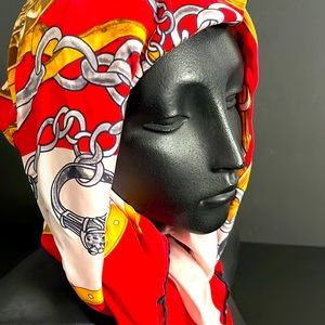 Express Large Square Charm Bracelet Silk Scarf